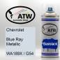 Preview: Chevrolet, Blue Ray Metallic, WA189X / G54: 400ml Sprühdose, von ATW Autoteile West.